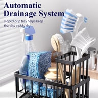 Kitchen Sink Caddy Rack Sponge Holder | Soap Dish Drain Storage — view 12