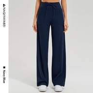 High-Waisted Wide-Leg Workout Pants | Elastic Fitness Wear Canada — view 4