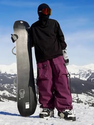 Ice South Korea Multi-Pocket Waterproof Sports Ski Pants For Men And Women Violet American Heavy Industry Snow Wear-Resistant Trendy Pants — view 2