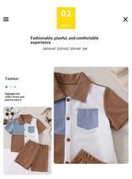 Boys Cartoon Print Waffle Knit T-Shirt & Shorts Set | Trendy Base Layer — view 12