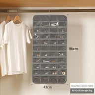 80 Pocket Hanging Jewelry Organizer | Clear Storage Bag — view 4
