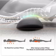 Lumbar Pillow Massage Heating Waist Pad | Office Back Support — view 5
