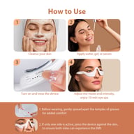 Red Light Therapy Eye Massager Glasses | Fatigue & Dark Circle Relief — view 9