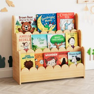 Solid Wood Children's Floor Picture Book Bookshelf | Home & Kitchen Storage — view 3