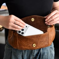 Retro Casual Vegetable Tanned Full-grain Leather Cowhide Chest Bag | Home & Kitchen — view 19