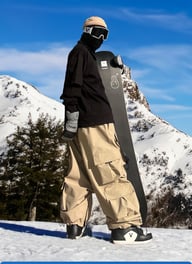 Ice South Korea Multi-Pocket Waterproof Sports Ski Pants For Men And Women Violet American Heavy Industry Snow Wear-Resistant Trendy Pants — view 8