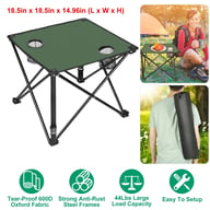 Foldable Camping Table with Cup Holders | Portable Picnic Desk — view 5