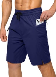 Men's Quick Dry Beach Shorts with Pockets | Drawstring Swim Trunks — view 10