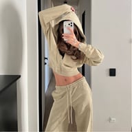 Womens Washed Hoodie Two-piece Set — view 3