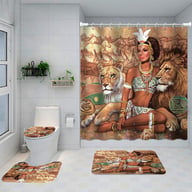 Artistic Shower Curtain 4-Piece Set with Bath Mats | Captain Fam — view 20