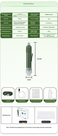 Outdoor Emergency Rescue Flood-Resistant Portable Mini Filter — view 5