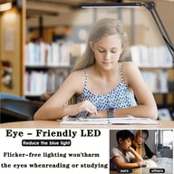 Double-Head LED Desk Lamp with Swing Arm Clamp | Dimmable — view 10