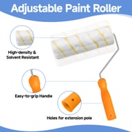 Paint Roller 9 Set Tray Rollers Soft Sleeves Brush Kit Decorating Painting Tool — view 6