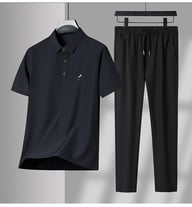 Men's Casual Sport Two-Piece Set | Ice Silk Polo & Pants — view 10