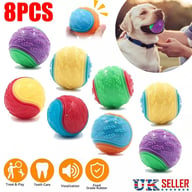 Scooby-Doo Squeaky Dog Balls Set of 8 | Teeth Cleaning Interactive Toys — view 7