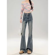 Style Bootcut Jeans Women | American Vintage Diamond Panel Design — view 5