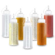 8 Pack Plastic Squeeze Sauce Bottles 500ml | Kitchen Condiment Dispenser — view 15