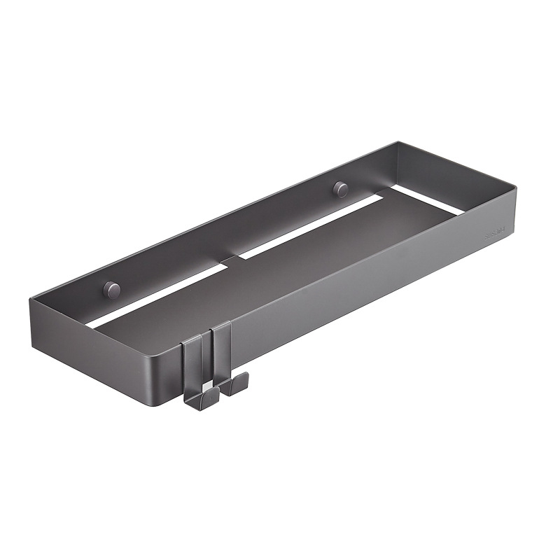 304 Stainless Steel Bathroom Mirror Storage Rack | Modern Shelf
