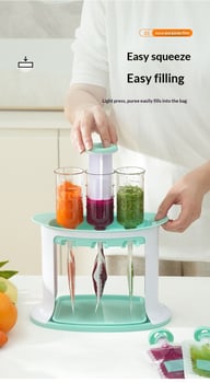 Manual Baby Food Storage Bags for Complementary Feeding | Captain Fam — view 10