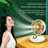 Shaking Head Fan White Li-Ion Rechargeable | Portable Desk Cooling — view 8
