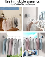 Retractable Clothesline Wall Mounted | Heavy Duty Stainless Steel 510cm — view 10