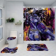 Artistic Shower Curtain 4-Piece Set with Bath Mats | Captain Fam — view 7