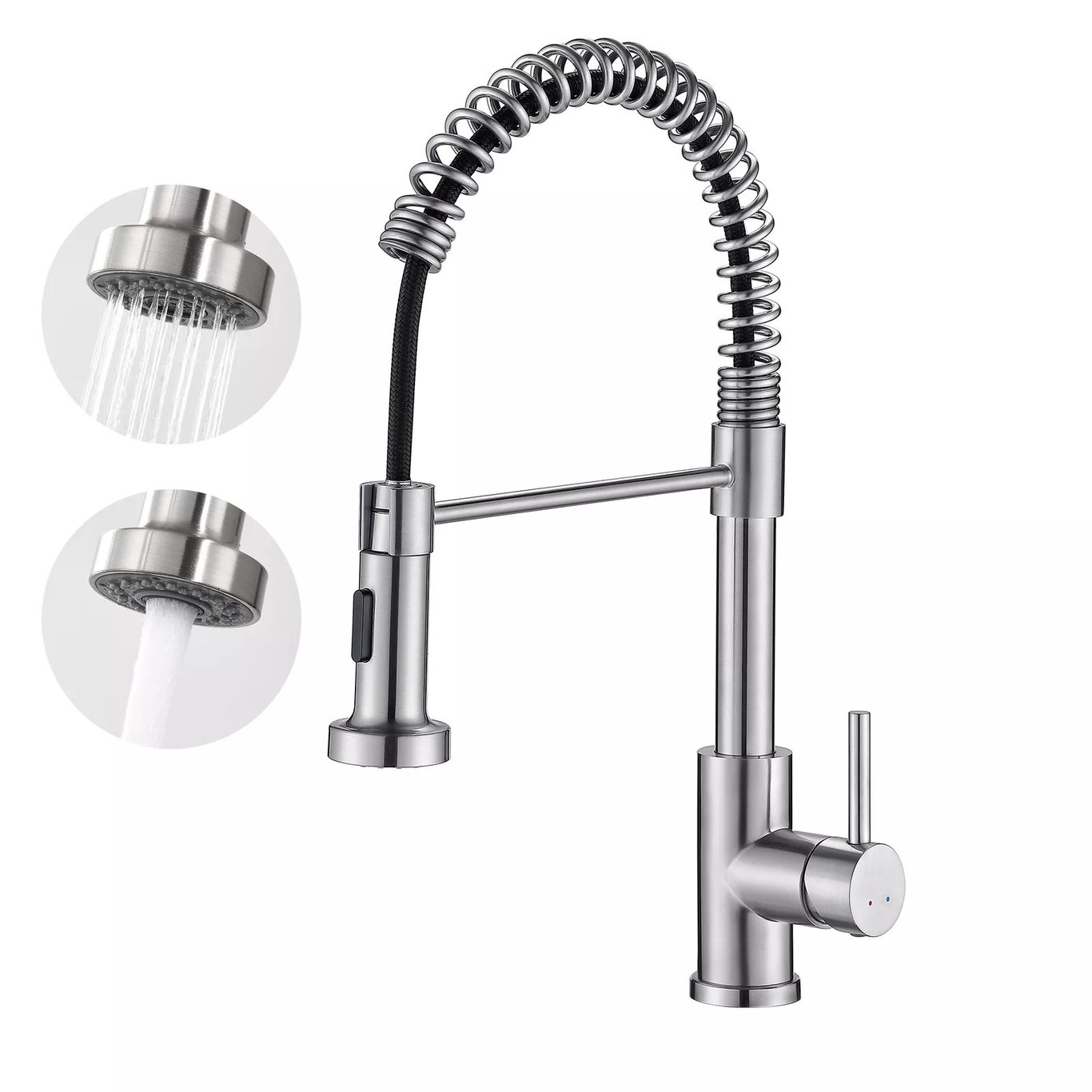 360 Pull-Out Kitchen Faucet with Spray Head | Modern Sink Tap