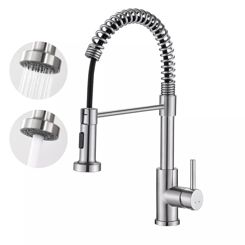 360 Pull-Out Kitchen Faucet with Spray Head | Modern Sink Tap