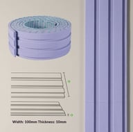 Lavender EVA grille strip roll with 100mm width dimension diagram