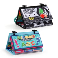Foldable Funny Mirror Desk Calendar Baby Cloth Book | Sensory Tummy Time — view 3