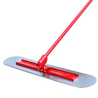 Professional concrete finishing trowel smoothing wet concrete surface