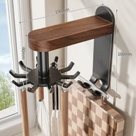 Dimensions of walnut wood swivel kitchen hooks, easy installation
