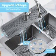 NonSlip Silicone Self-Draining Board | Large Kitchen Faucet Splash Guard — view 7