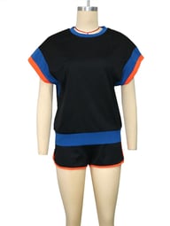 Loose-Fitting Two-Piece Set with Short Sleeves | Vibrant Casual Outfit — view 14