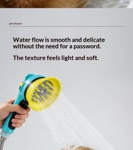 Pet Bathing Shower Head with Massage Bristles | Dogs & Cats — view 12