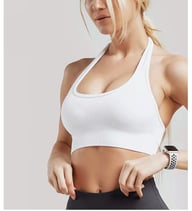 European And American Yoga Fitness Backless Sports Bra With Neck Strap And Backless Design Amazon S Quick Drying Tight Fitting Running Underwear For Women — view 9