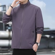 Men's Casual Stand-Up Collar Jacket | Lightweight Zip Windbreaker — view 6