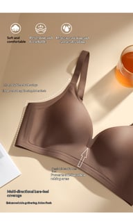 Thin Cup Push-Up Wireless Bra with Side Boob Control | Canada — view 15