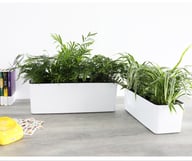 Rectangular Plastic Self-watering Lazy Flower Pot, Balcony Vegetable Planter — view 6