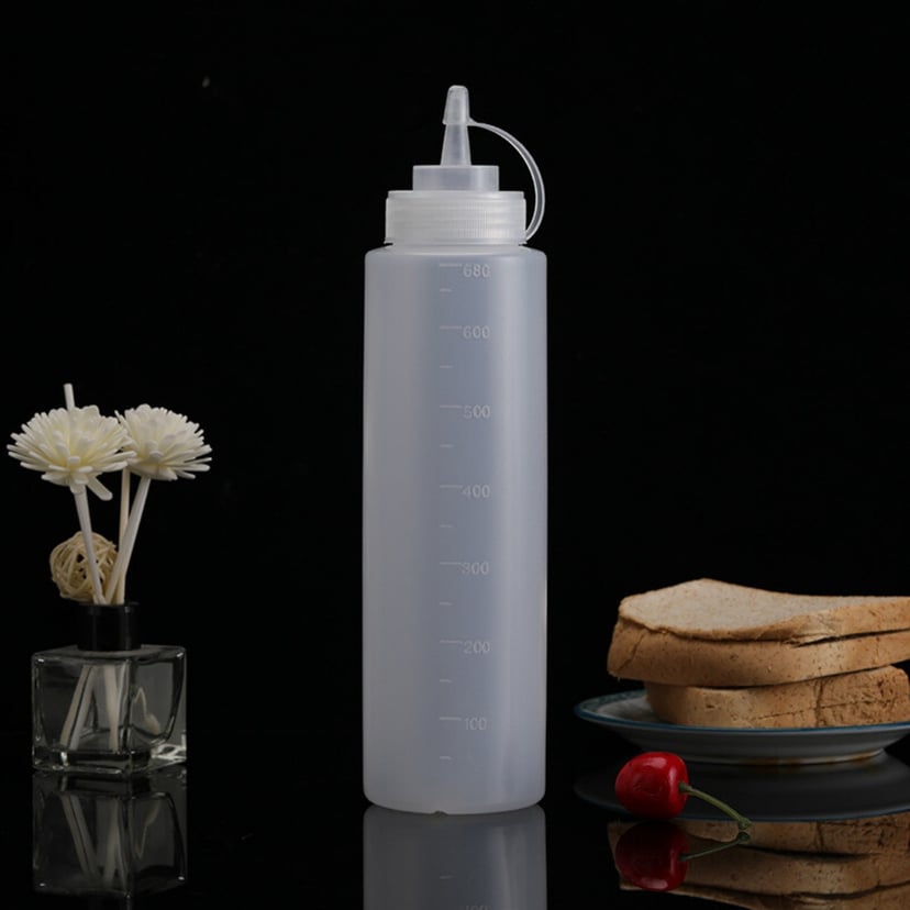 8 Pack Plastic Squeeze Bottles 500ml | Food-Grade Condiment Dispensers