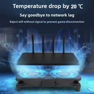 Router on dual 120mm USB cooling fan preventing network lag