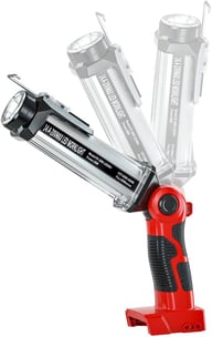 Bright 2000 lumen LED work light positioned under vehicle for automotive repair
