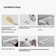 Wall-Mounted Folding Clothes Drying Rack | Space-Saving Design — view 7
