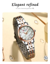 Rhinestone Ultra-thin Womens Shell-face Watch | Elegant Stainless Steel — view 12