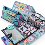 Foldable Funny Mirror Desk Calendar Baby Cloth Book | Sensory Tummy Time — view 7