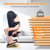 Wooden Slant Board Calf Stretcher | Foldable Incline Board for Yoga — view 4