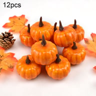 12Pcs Artificial Pumpkins Small Simulation Vegetable Decorating Thanksgiving Day Wreath Decorative Accessories 5.2cm H 4.2cm Dia — view 7
