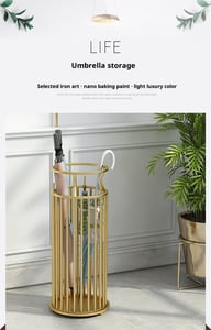 Wrought Iron Umbrella Stand | Modern Home Storage Rack Canada — view 6