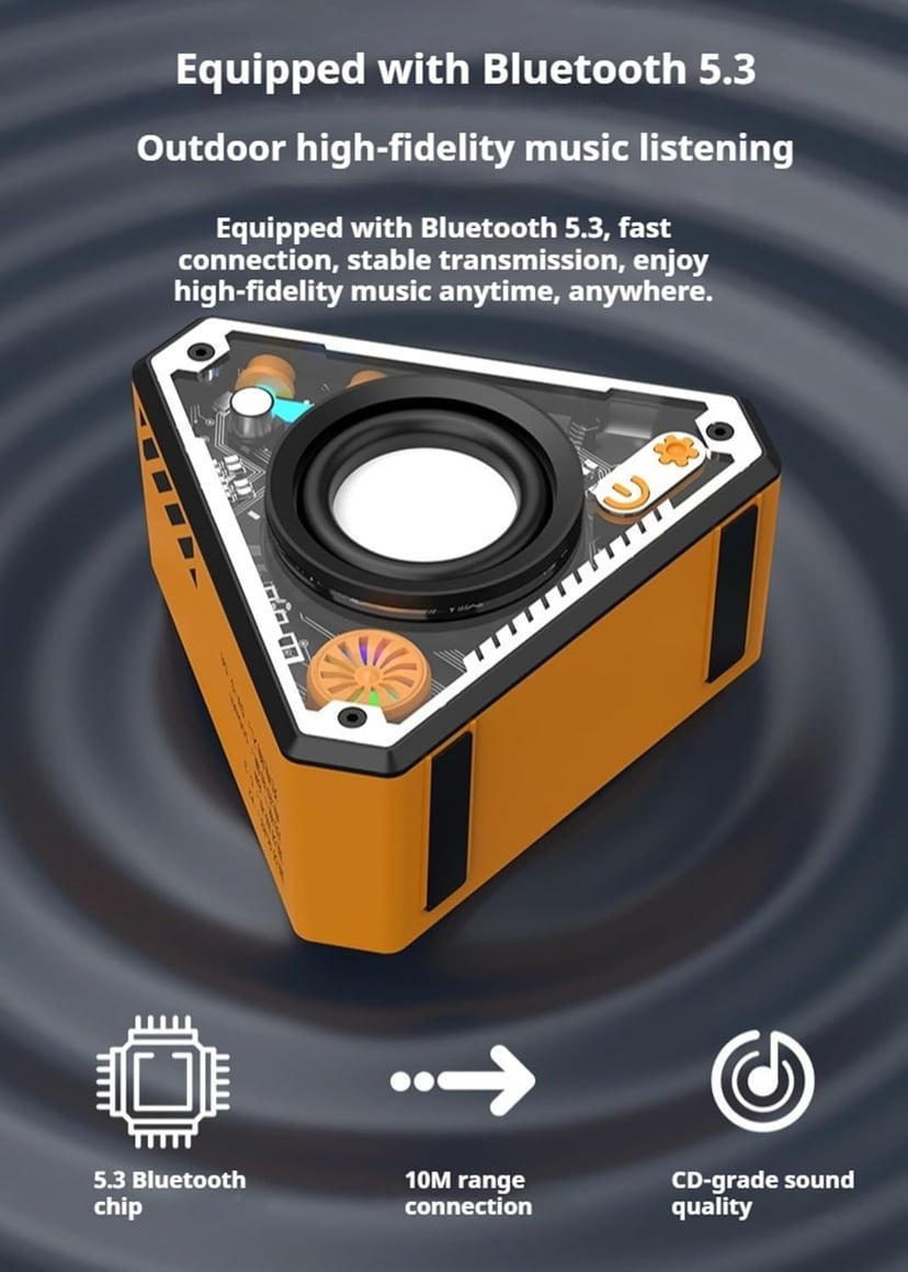 V2 Wireless Bluetooth Speaker Outdoor Portable Mecha Subwoofer