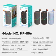KP-806 Portable Bluetooth Speaker | Home & Kitchen Audio with RGB Lighting — view 7